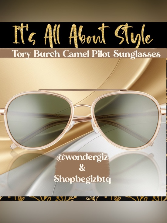 NWT Authentic Eleanor Pilot Sunglasses TY6089 Transparent Camel 57mm (Gold) main image 7